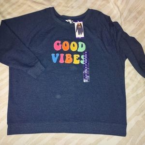 New with Tags Women's Plus Size WildFox "Good Vibes" Sweatshirt